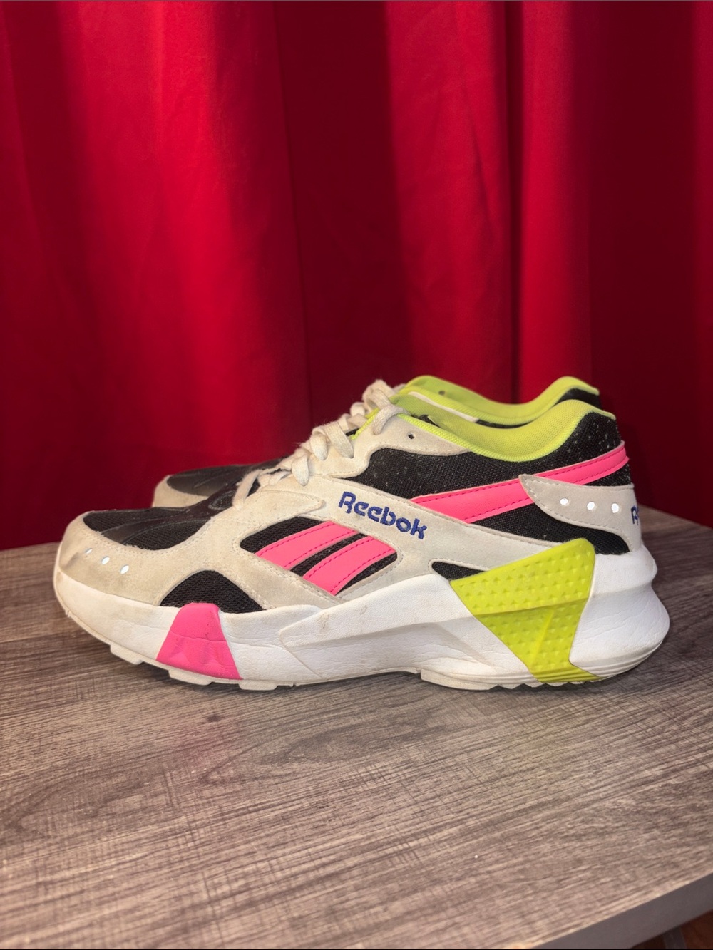 Reebok Kids Black, Hot Pink & Lime Retro Sneakers